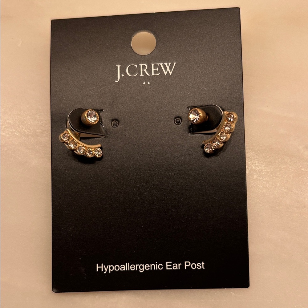 J. Crew Elegant Gold Stud Earrings